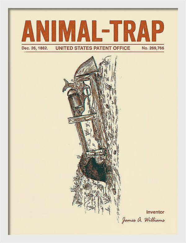 Animal Trap Retro Patent Us269766a