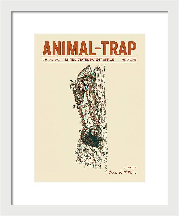 Animal Trap Retro Patent Us269766a