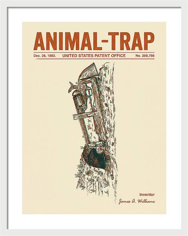 Animal Trap Retro Patent Us269766a