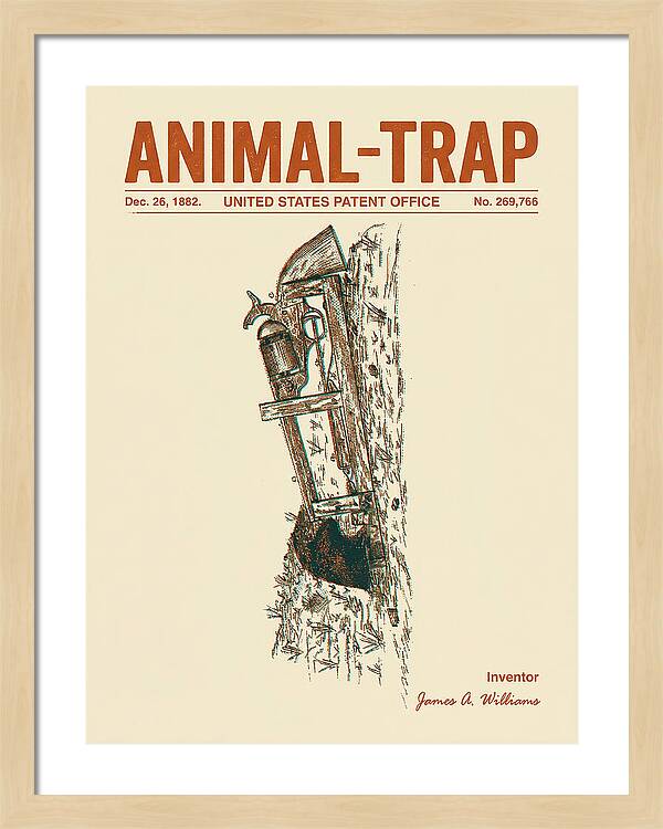 Animal Trap Retro Patent Us269766a