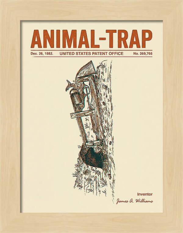 Animal Trap Retro Patent Us269766a