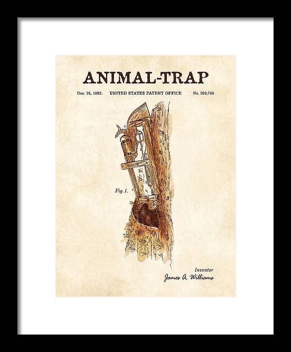 Animal Trap Watercolor Patent Us269766a