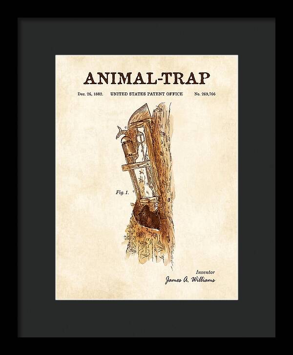Animal Trap Watercolor Patent Us269766a