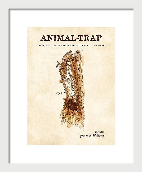 Animal Trap Watercolor Patent Us269766a