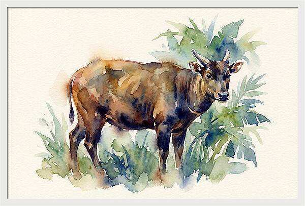 Anoa Among Lush Greens