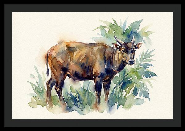 Anoa Among Lush Greens