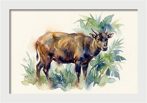 Anoa Among Lush Greens