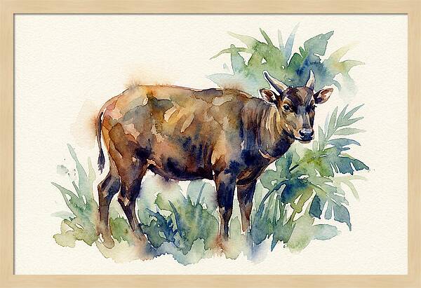 Anoa Among Lush Greens