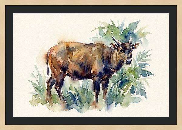Anoa Among Lush Greens
