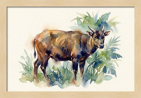 Anoa Among Lush Greens