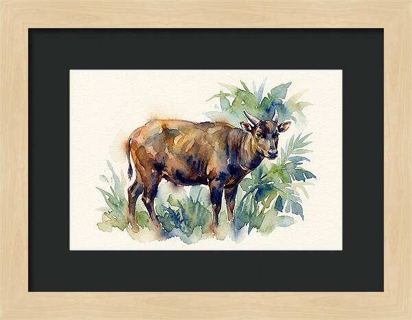 Anoa Among Lush Greens