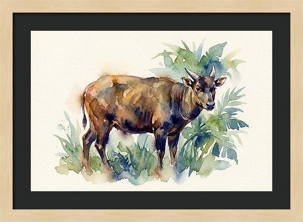 Anoa Among Lush Greens