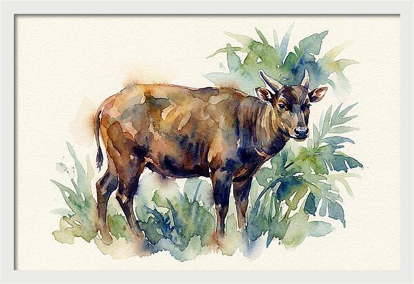 Anoa Among Lush Greens