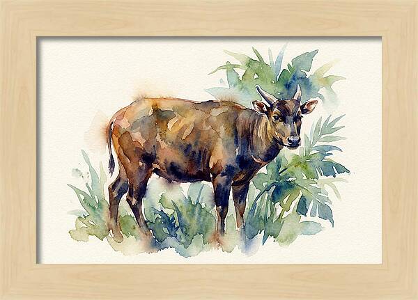 Anoa Among Lush Greens