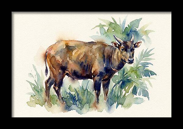 Anoa Among Lush Greens