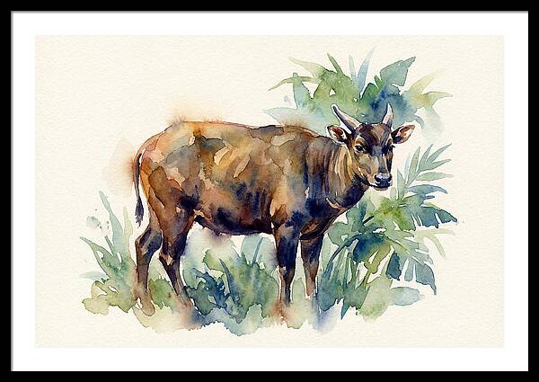 Anoa Among Lush Greens