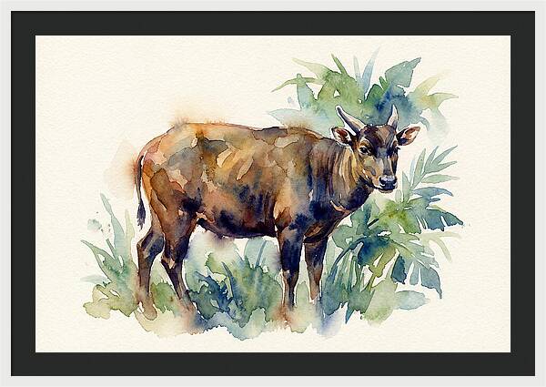 Anoa Among Lush Greens