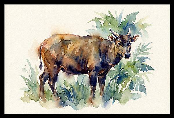 Anoa Among Lush Greens