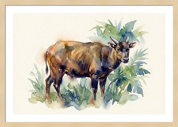 Anoa Among Lush Greens