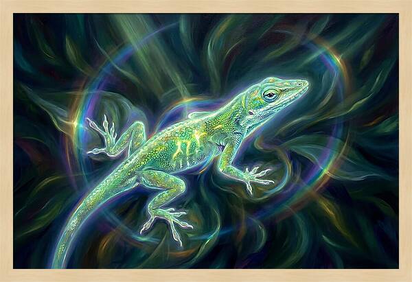Anole In Motion