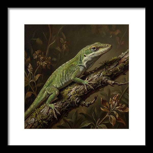 Anole On A Branch