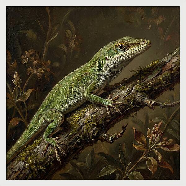 Anole On A Branch
