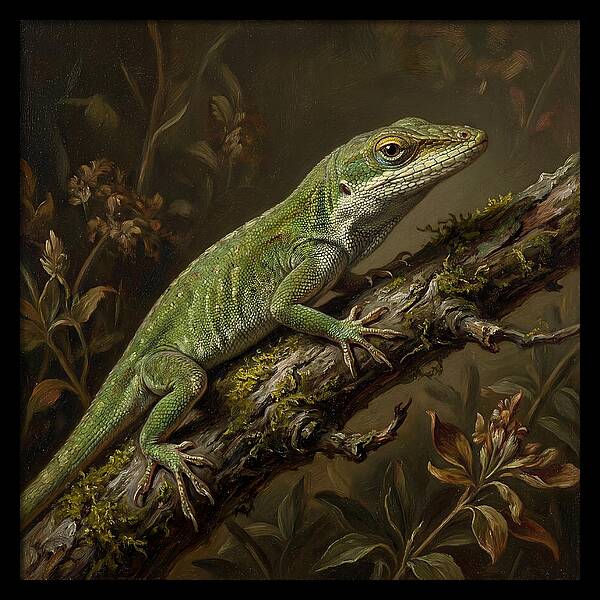 Anole On A Branch