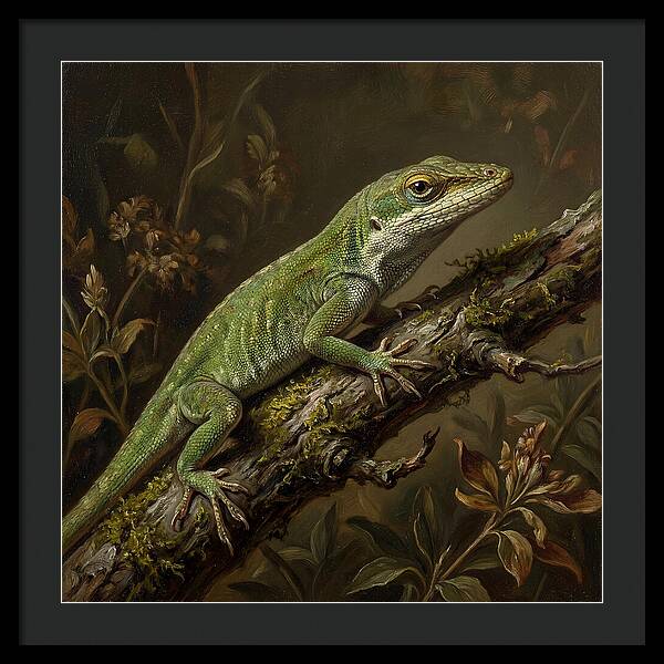 Anole On A Branch
