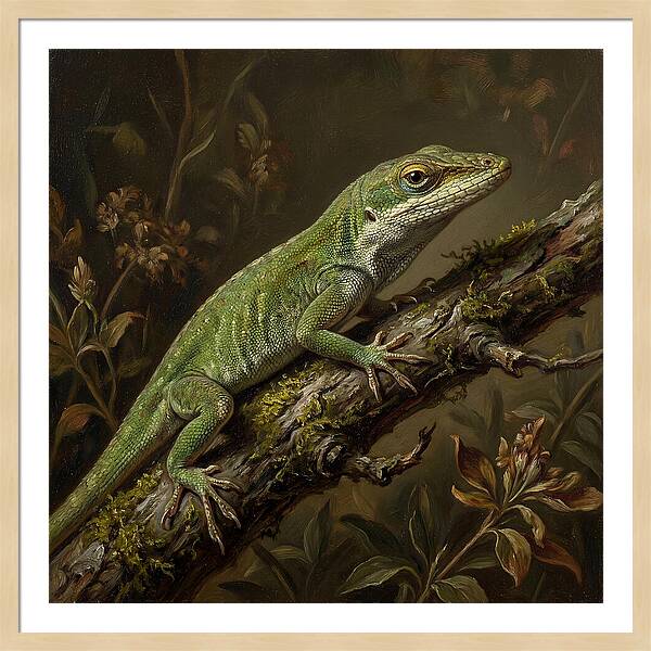 Anole On A Branch