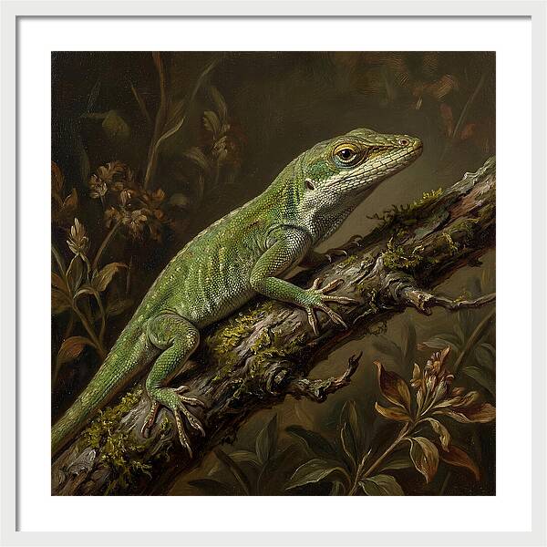 Anole On A Branch
