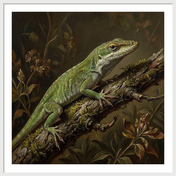 Anole On A Branch