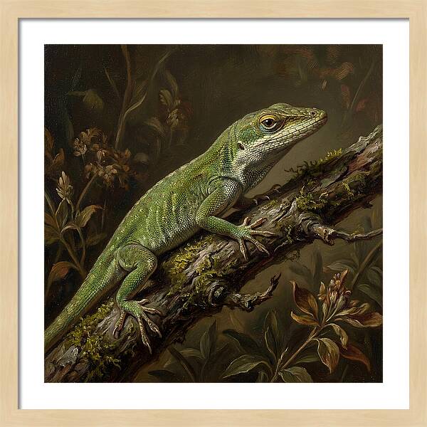 Anole On A Branch