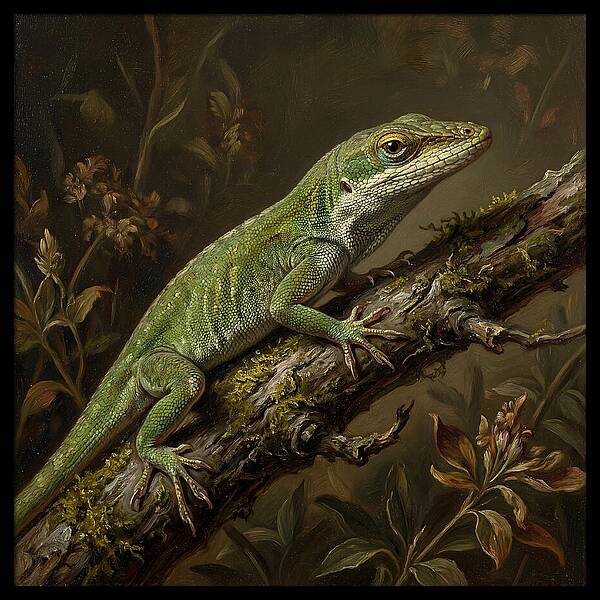 Anole On A Branch
