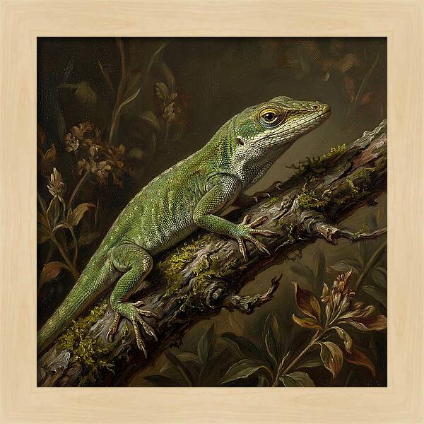Anole On A Branch