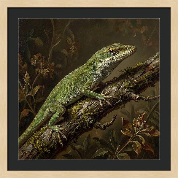 Anole On A Branch