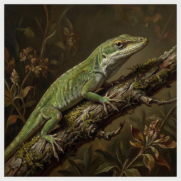 Anole On A Branch