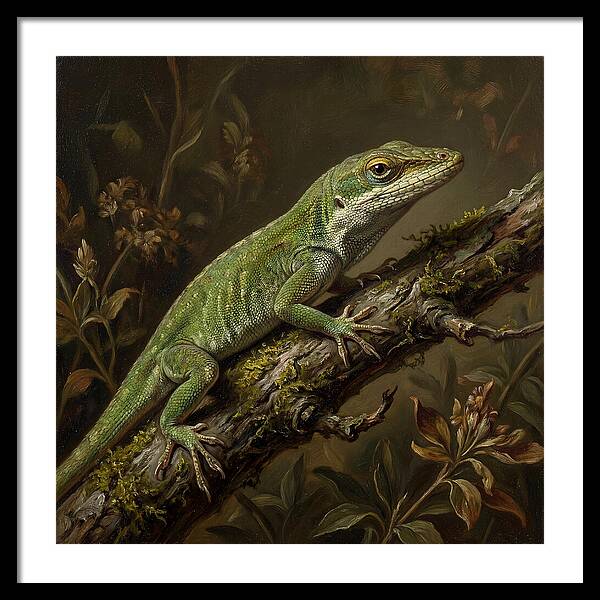 Anole On A Branch