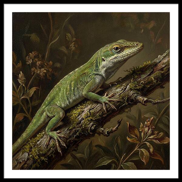 Anole On A Branch
