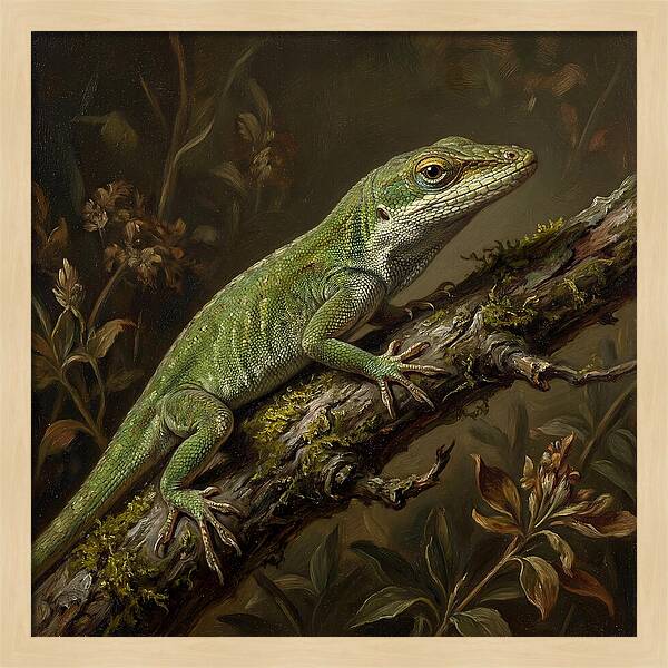 Anole On A Branch