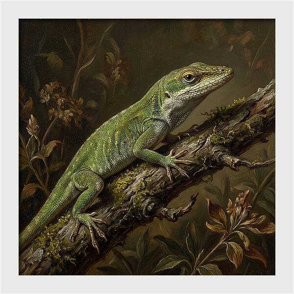 Anole On A Branch