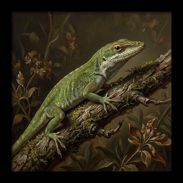 Anole On A Branch