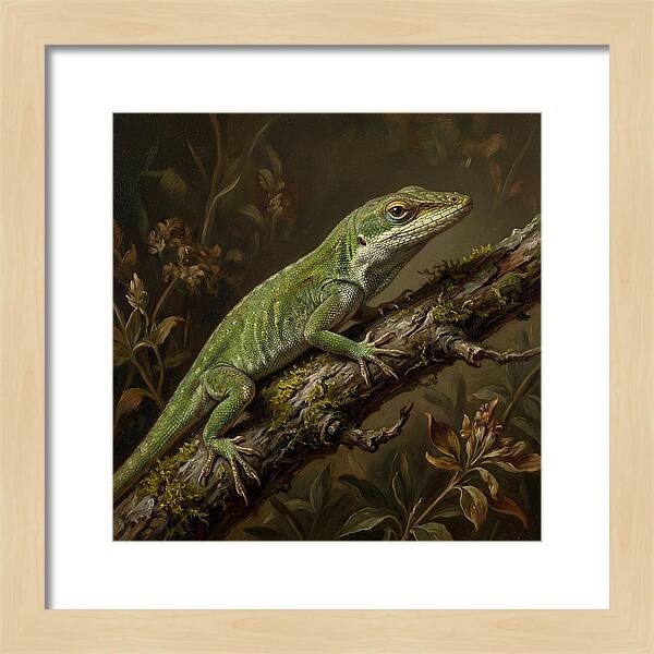 Anole On A Branch