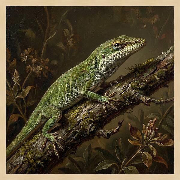 Anole On A Branch