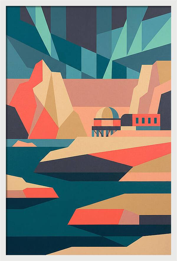 Antarctic Landscape In Bold Colors