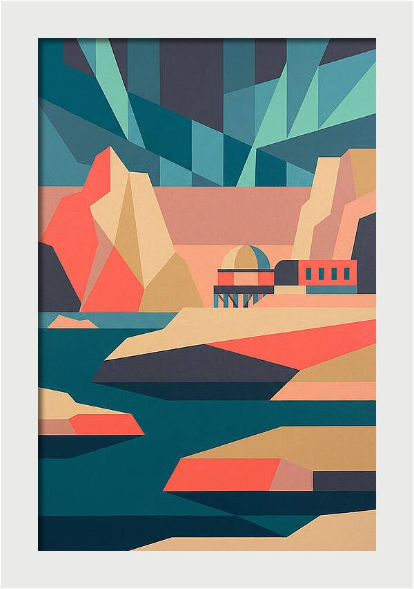Antarctic Landscape In Bold Colors