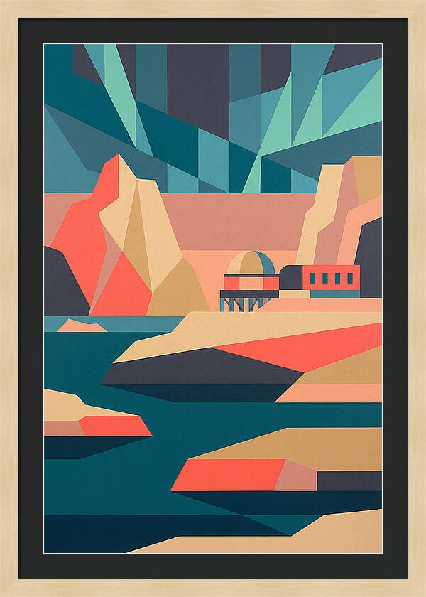 Antarctic Landscape In Bold Colors