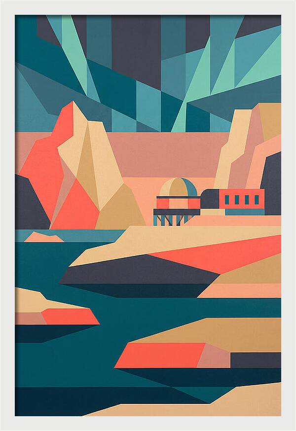 Antarctic Landscape In Bold Colors