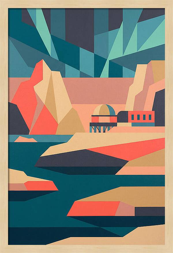 Antarctic Landscape In Bold Colors