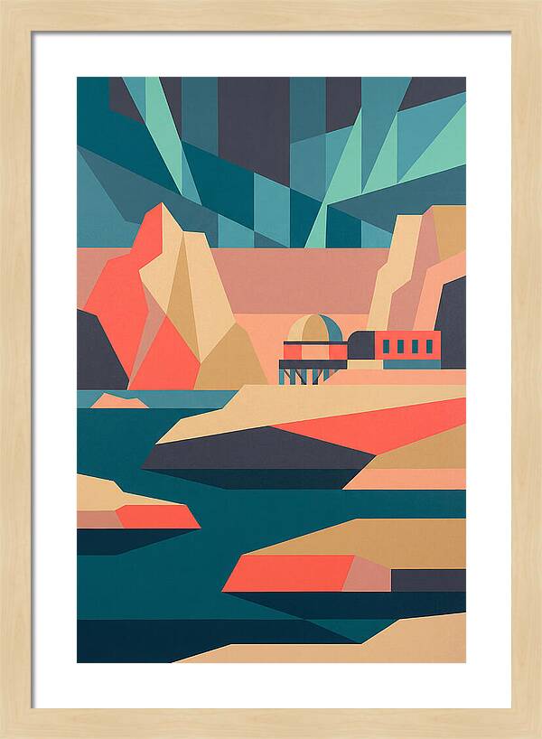 Antarctic Landscape In Bold Colors