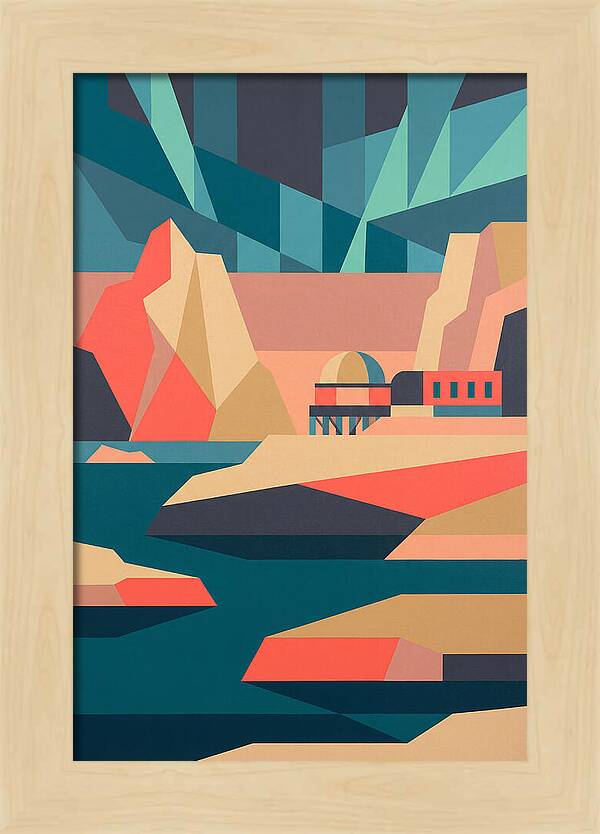 Antarctic Landscape In Bold Colors